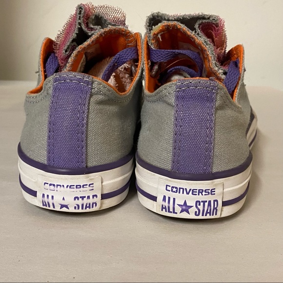 Tulle Layers Embellished Converse All Star Chuck Taylor Low Tops, W 5.5 / Jr 4 - Picture 9 of 12